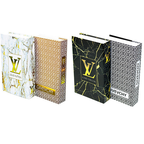 جعبه دکوری مدل کتاب دکوراتیو کد LV GNCH 400 مجموعه چهار عددی
