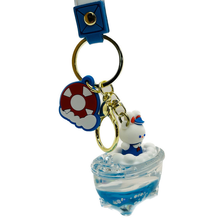 جاکلیدی مدل آکواریومی طرح خرگوش ملوان سوار قایق کد C6394