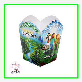 ظرف پاپ کرن ( پفیلا ) تم ماینکرافت بسته 10 عددی